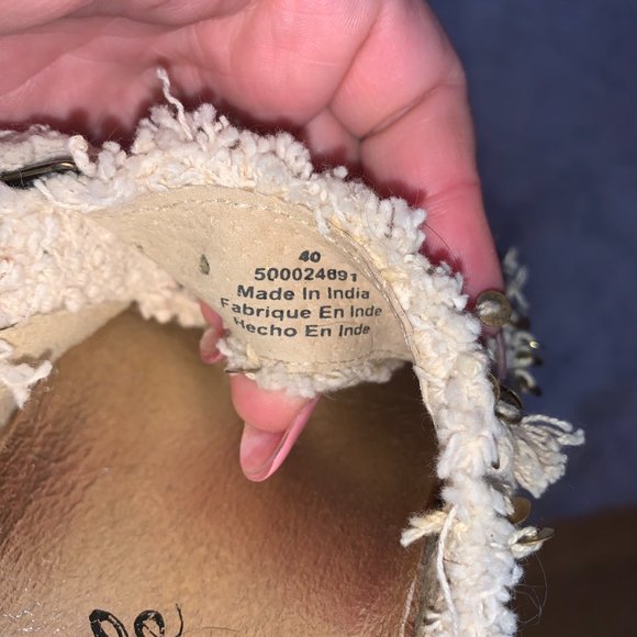 Free People Gold and Cream Sandals - Picture 6 of 6